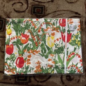 Tory Burch Floral Garden Placemats Set of Four Style #60899 NWT